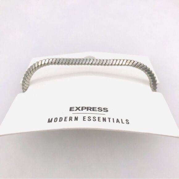 Express Silver Round Snake Chain Bracelet - Picture 2 of 4